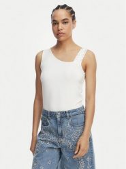 Liu Jo Beachwear Top VA6033 JS360 Biały Regular Fit. Białe topy damskie Liu Jo Beachwear, xl, bez wzorów, z wiskozy, bez kołnierzyka, bez ramiączek. Za 259.99 zł.