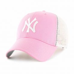 Czapka z daszkiem 47 Brand MLB New York Yankees Branson B-BRANS17CTP-RSA. Czerwone czapki damskie 47 Brand, bez wzorów, sportowe. Za 134.41 zł.