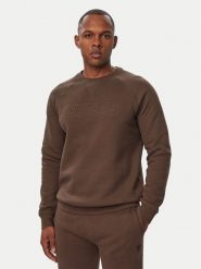Guess Bluza Z4YQ16 K9V31 Brązowy Regular Fit. Brązowe bluzy męskie Guess, l, z aplikacjami, z bawełny, bez ramiączek, bez kaptura. Za 294.99 zł.