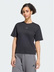 Adidas T-Shirt Z.N.E. KF6357 Czarny Regular Fit. Czarne t-shirty damskie Adidas, xs, bez wzorów, z bawełny, bez kołnierzyka, bez ramiączek. Za 178.99 zł.