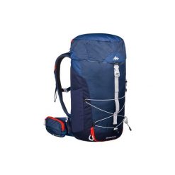 Plecak turystyczny MH100 30 l. Niebieskie plecaki męskie QUECHUA, bez wzorów, z elastanu. Za 129.99 zł.