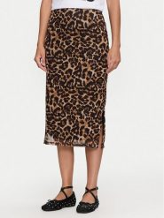 JDY Spódnica midi Lea 15345811 Brązowy Slim Fit. Brązowe spódnice damskie JDY, s, bez wzorów, z syntetyku, midi. Za 99.99 zł.