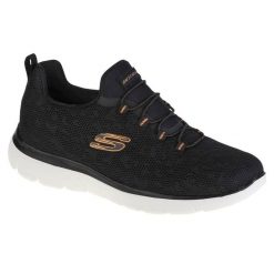 Buty do chodzenia damskie Skechers Summits Leopard Spor. Czarne obuwie sportowe damskie Skechers, bez wzorów, z materiału, bez zapięcia, trekkingowe. Za 249.99 zł.