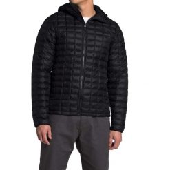 Kurtka turystyczna męska The North Face Thermoball Eco Hoodie. Czarne kurtki męskie The North Face, m, bez wzorów, z nylonu, bez kaptura. Za 713.44 zł.