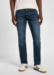 LEE RIDER MĘSKIE SPODNIE JEANSOWE JEANSY DŻISNY HOLLAND BLUE 112355795 L701008586. Niebieskie jeansy męskie Lee, z jeansu. Za 219.99 zł.