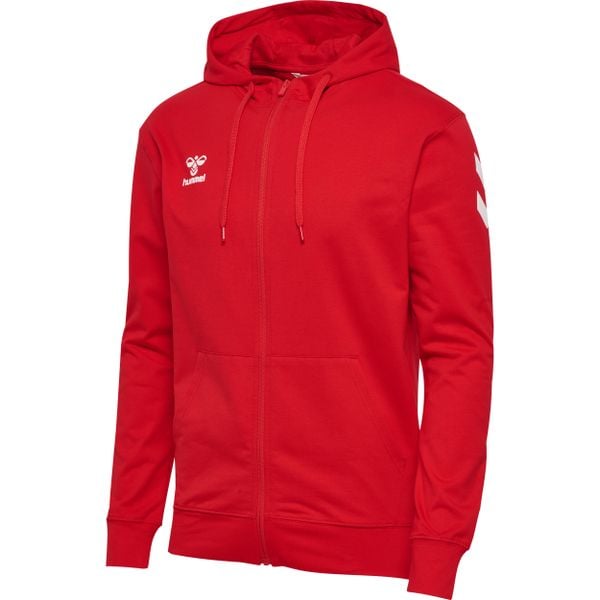Bluza z kapturem i zamkiem błyskawicznym Hummel GO 2.0. Czerwone bluzy męskie Hummel, m, bez wzorów, bez ramiączek, z kapturem. Za 269.50 zł.