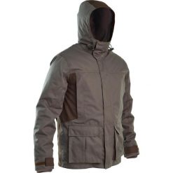 Kurtka myśliwska Solognac 500 Warm wodoodporna. Brązowe kurtki męskie SOLOGNAC, l, bez wzorów, z materiału, sportowe, bez kaptura. Za 449.99 zł.