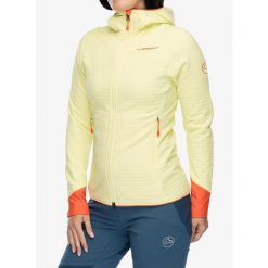 Bluza polarowa damska La Sportiva Bristen Thermal Hoody. Niebieskie bluzy damskie La Sportiva, xs, bez wzorów, z polaru, bez ramiączek, bez kaptura. Za 807.99 zł.