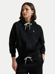 Polo Ralph Lauren Bluza 211971699003 Czarny Relaxed Fit. Czarne bluzy damskie Polo Ralph Lauren, xs, bez wzorów, bez ramiączek, bez kaptura. Za 879.99 zł.
