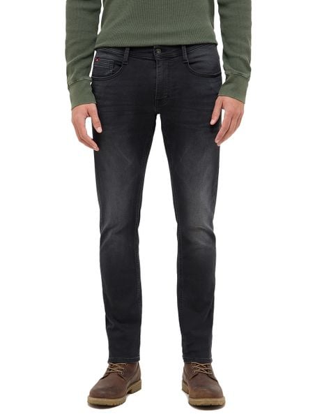 Męskie Spodnie jeansowe Mustang Style Oregon Slim K Denim Black 1017227 4000 883. Czarne jeansy męskie Mustang, z denimu. Za 219.99 zł.