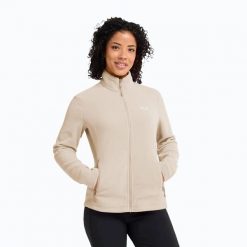 Bluza polarowa damska Jack Wolfskin Taunus 100 Full Zip. Brązowe bluzy damskie Jack Wolfskin, m, bez wzorów, z materiału, bez ramiączek, bez kaptura. Za 339.99 zł.