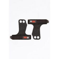 Skórzane uchwyty do podnoszenia z 2 otworami - Czarny. Czarne rękawiczki damskie GORILLA WEAR, bez wzorów. Za 149.00 zł.