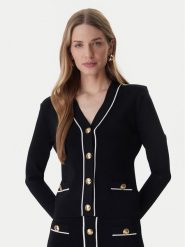 Marciano Guess Kardigan 6RGR02 5905Z Czarny Classic Fit. Czarne kardigany damskie Marciano Guess, xl, z aplikacjami, z wiskozy, bez kołnierzyka. Za 690.00 zł.