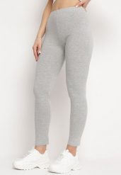 Szare Legginsy Ozdobione Szerokim Napisem z Boku Nogawki Aitennia. Szare legginsy damskie Born2be, bez wzorów, z jeansu. Za 19.99 zł.