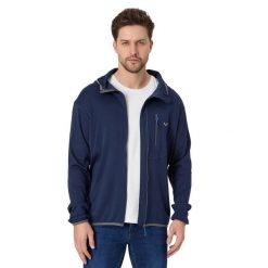 Męska Bluza z Kapturem z 100% Wełny Merino - Maestro/Woolona. Czarne bluzy męskie WOOLONA, l, bez wzorów, z wełny, z kapturem. W wyprzedaży za 540.00 zł.