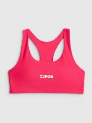 4F Góra od bikini damska - różowa XS. Czerwone bikini 4F, bez wzorów, z materiału. Za 79.99 zł.