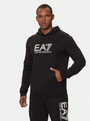 EA7 Emporio Armani Bluza 6DPM62 PJVRZ 1200 Czarny Regular Fit. Czarne bluzy męskie EA7 Emporio Armani, m, bez wzorów, z bawełny, bez ramiączek, bez kaptura. Za 259.99 zł.