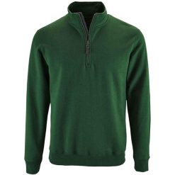 Sweter Męski Stan Zip Z Kołnierzem Stojącym. Niebieskie swetry męskie SOL'S, m, bez wzorów, bez kołnierzyka, bez ramiączek. Za 141.99 zł.