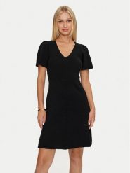 DKNY Sukienka codzienna DD4EN992 Czarny Slim Fit. Czarne sukienki damskie DKNY, na co dzień, xs, bez wzorów, z bawełny, bez kołnierzyka, bez ramiączek, proste. Za 579.99 zł.