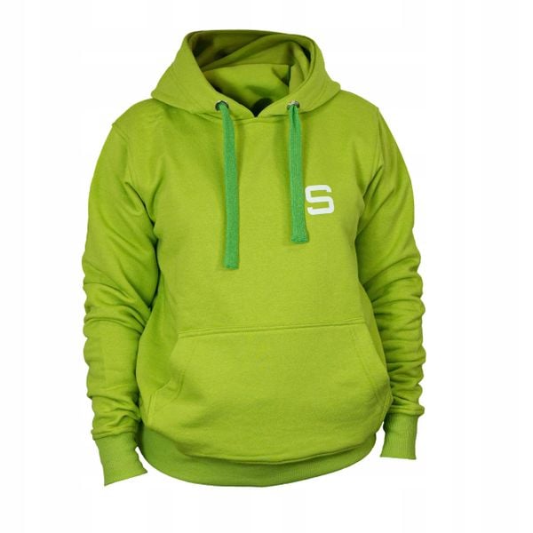 Bluza damska Siver. Zielone bluzy damskie SIVER, l, bez wzorów, z bawełny, eleganckie, bez ramiączek, z kapturem. Za 135.76 zł.
