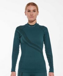Bluza damska z wełną merino Brubeck THERMO WOOL by Pustelnik. Czarne bluzy damskie Brubeck, na zimę, s, bez wzorów, z dzianiny, bez ramiączek, bez kaptura. Za 243.99 zł.