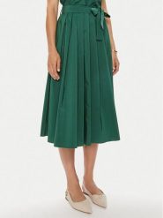 Weekend Max Mara Spódnica plisowana Zarda 2425106051 Zielony Regular Fit. Zielone spódnice damskie Weekend Max Mara, bez wzorów, z bawełny, plisowane. Za 799.99 zł.