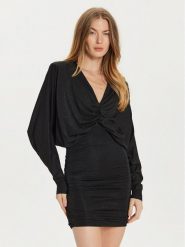 PINKO Sukienka koktajlowa 104501 A29I Czarny Regular Fit. Czarne sukienki damskie Pinko, xs, bez wzorów, z wiskozy, wizytowe, bez kołnierzyka, bez ramiączek. Za 879.99 zł.