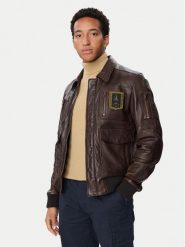 Aeronautica Militare Kurtka skórzana 262PN0846U100839 Beżowy ciemny Regular Fit. Brązowe kurtki męskie Aeronautica Militare, m, bez wzorów, bez kaptura. Za 3,519.00 zł.
