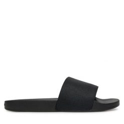 Klapki Calvin Klein. Czarne klapki damskie Calvin Klein, bez wzorów, bez obcasa, bez zapięcia. Za 139.99 zł.