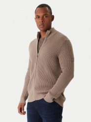 JOOP! Jeans Kardigan Hajoros 30047664 Beżowy Modern Fit. Brązowe swetry męskie JOOP! Jeans, m, bez wzorów, z bawełny, bez kołnierzyka, bez ramiączek. Za 829.99 zł.