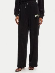 Juicy Couture Spodnie dresowe Regan JCWBJ125335 Czarny Wide Leg. Czarne spodnie dresowe damskie Juicy Couture, bez wzorów, z bawełny. Za 199.99 zł.