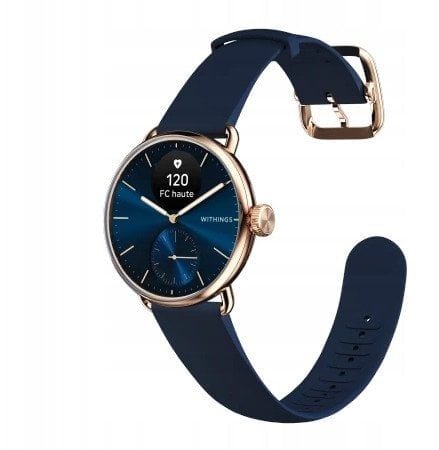 Withings Scanwatch 2 - zegarek z funkcją EKG, pomiarem pulsu i SPO2 oraz mierzeniem aktywności fizycznej i snu (38mm, blue rose gold). Czerwone zegarki smartwatch WITHINGS SAS, bez wzorów. Za 1,717.49 zł.