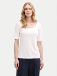 Tom Tailor T-Shirt 1045541 Biały Regular Fit. Białe t-shirty damskie Tom Tailor, s, bez wzorów, z bawełny, bez kołnierzyka, bez ramiączek. Za 59.99 zł.