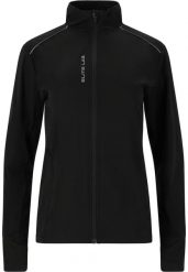 Damska kurtka wodoodporna Elite Lab Heat X2. Czarne kurtki sportowe damskie ELITE LAB, bez wzorów, z materiału, bez ramiączek, bez kaptura, do biegania. Za 278.00 zł.