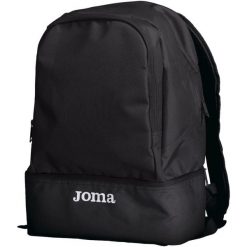 Plecak sportowy Joma Estadio III czarny. Czarne plecaki męskie Joma, bez wzorów, z materiału, sportowe. Za 79.00 zł.
