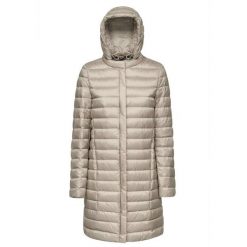 Kurtka GEOX D JAYSEN Beżowy. Białe kurtki sportowe damskie Geox, bez wzorów, z puchu, bez ramiączek, bez kaptura, trekkingowe. Za 571.99 zł.