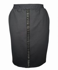 Grafitowa dresowa spódnica Bea na gumce OSTATNIE SZTUKI PLUS SIZE XXL. Szare spódnice damskie Moda Size Plus Iwanek, l, z aplikacjami, z bawełny, eleganckie, plus size, midi. W wyprzedaży za 49.90 zł.