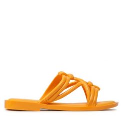 Klapki Melissa. Brązowe klapki damskie Melissa, bez wzorów, bez obcasa, bez zapięcia. Za 249.99 zł.