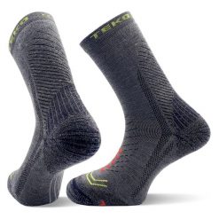 Skarpety sportowe z wełną merino Teko ecoHIKE Discovery Light Half Cushion 2.0. Szare skarpetki damskie TEKO, bez wzorów, z materiału. Za 62.99 zł.