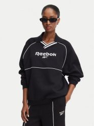 Reebok Bluza Angelica RK25685CCW Czarny Oversize. Czarne bluzy damskie Reebok, xs, bez wzorów, z syntetyku, bez ramiączek, bez kaptura. Za 199.99 zł.