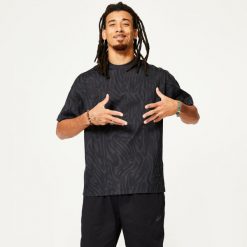 Koszulka do tańca Starever oversize. Brązowe bluzki damskie STAREVER, xl, bez wzorów, z bawełny, sportowe, bez kołnierzyka, bez ramiączek. W wyprzedaży za 29.99 zł.