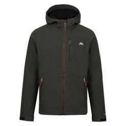Męska Kurtka Soft Shell Dante. Zielone kurtki męskie Trespass, m, bez wzorów, z elastanu, z kapturem. Za 731.99 zł.