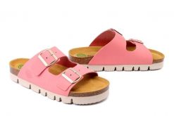 DR. BRINKMANN 700921-42 rosa, klapki damskie. Czerwone klapki damskie Dr. Brinkmann, na lato, bez wzorów, ze skóry, bez obcasa, bez zapięcia. Za 229.42 zł.