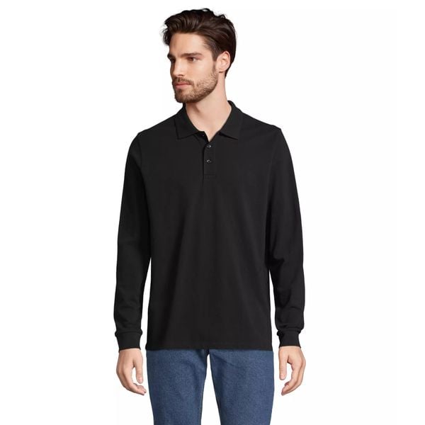 Koszulka polo z długim rękawem Sol's Prime. Czarne bluzki damskie SOL'S, s, bez wzorów, eleganckie, bez kołnierzyka, bez ramiączek. Za 134.00 zł.