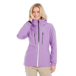 Damska kurtka narciarska Protest Beverly. Fioletowe kurtki sportowe damskie Protest, na zimę, bez wzorów, bez ramiączek, bez kaptura, narciarskie. Za 895.50 zł.