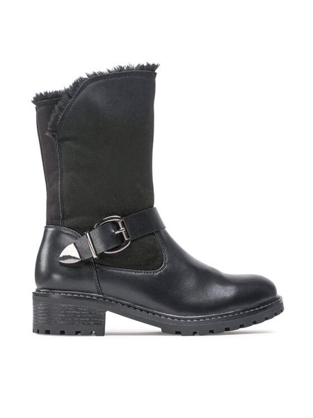 Clara Barson Botki WSX158-01 Czarny. Czarne botki damskie Clara Barson, bez wzorów, z materiału, bez obcasa, na płaskiej podeszwie, bez zapięcia. Za 169.99 zł.