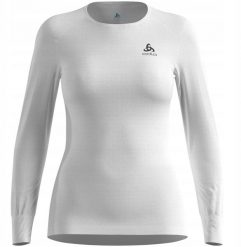 Koszulka damska Odlo BL TOP crew neck l/s ACTIVE WARM ECO roz. S Biała. Białe topy damskie ODLO, l, bez wzorów, bez kołnierzyka, bez ramiączek. Za 178.83 zł.
