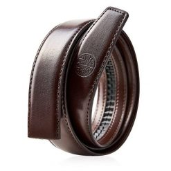 Wymienny pas bez klamry C30 ELITE Brązowy 125. Brązowe paski męskie Betlewski, ze skóry. Za 64.99 zł.