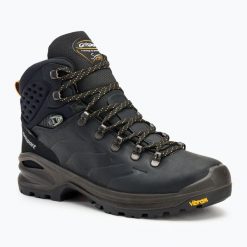 Buty trekkingowe męskie Grisport 15203DV44G. Czarne trekkingi męskie Grisport, z materiału, przed kolano, bez zapięcia. Za 429.99 zł.