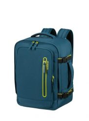 Plecak podróżny do samolotu American Tourister Take2Cabin Sport S/M - harbor. Niebieskie plecaki męskie American Tourister, bez wzorów, z materiału, sportowe. Za 241.99 zł.